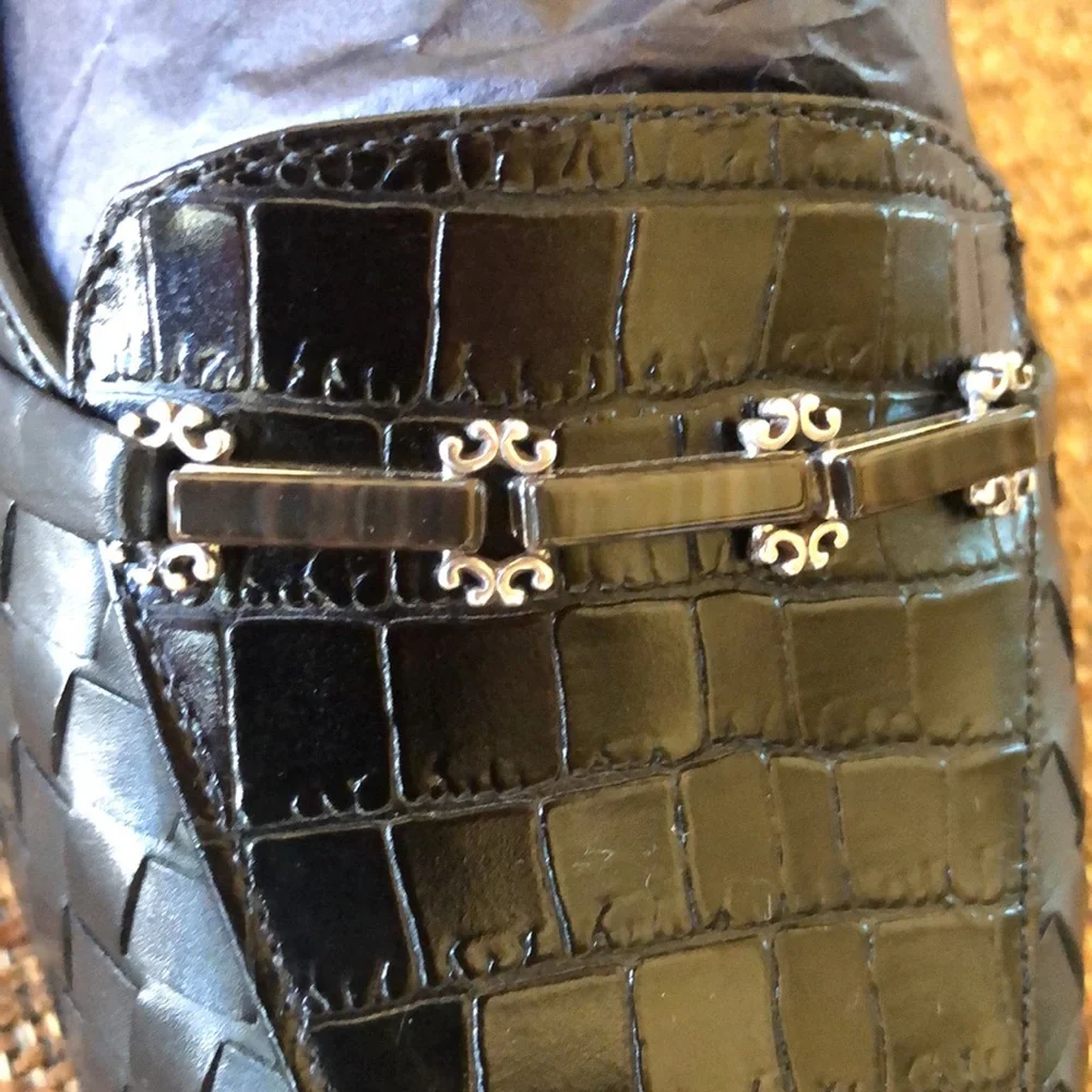 Brighton Black Woven Heels - Picture 7 of 11